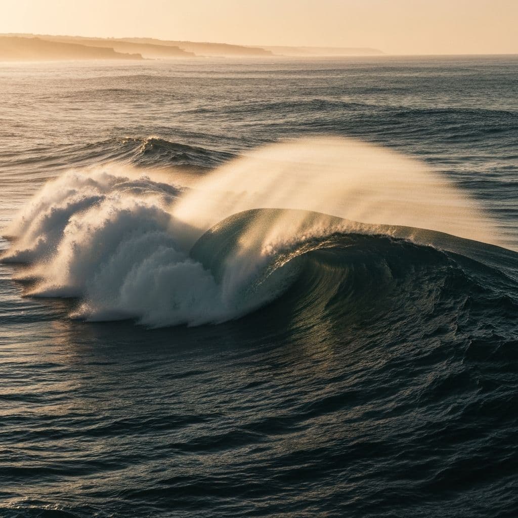 Atlantic ocean wave at Peniche, Portugal